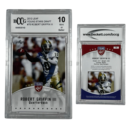 2012 Leaf Young Stars Draft #75 Robert Griffin III Beckett BCCG 10