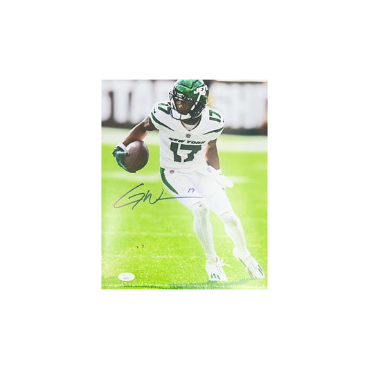 Garrett Wilson Autographed New York Jets Juke 11x14 JSA