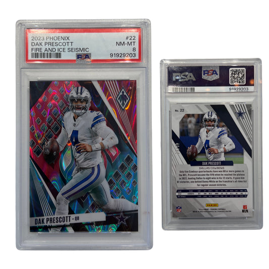 2023 Dak Prescott Phoenix Fire And Ice Seismic /50 #22 PSA NM-MT 8