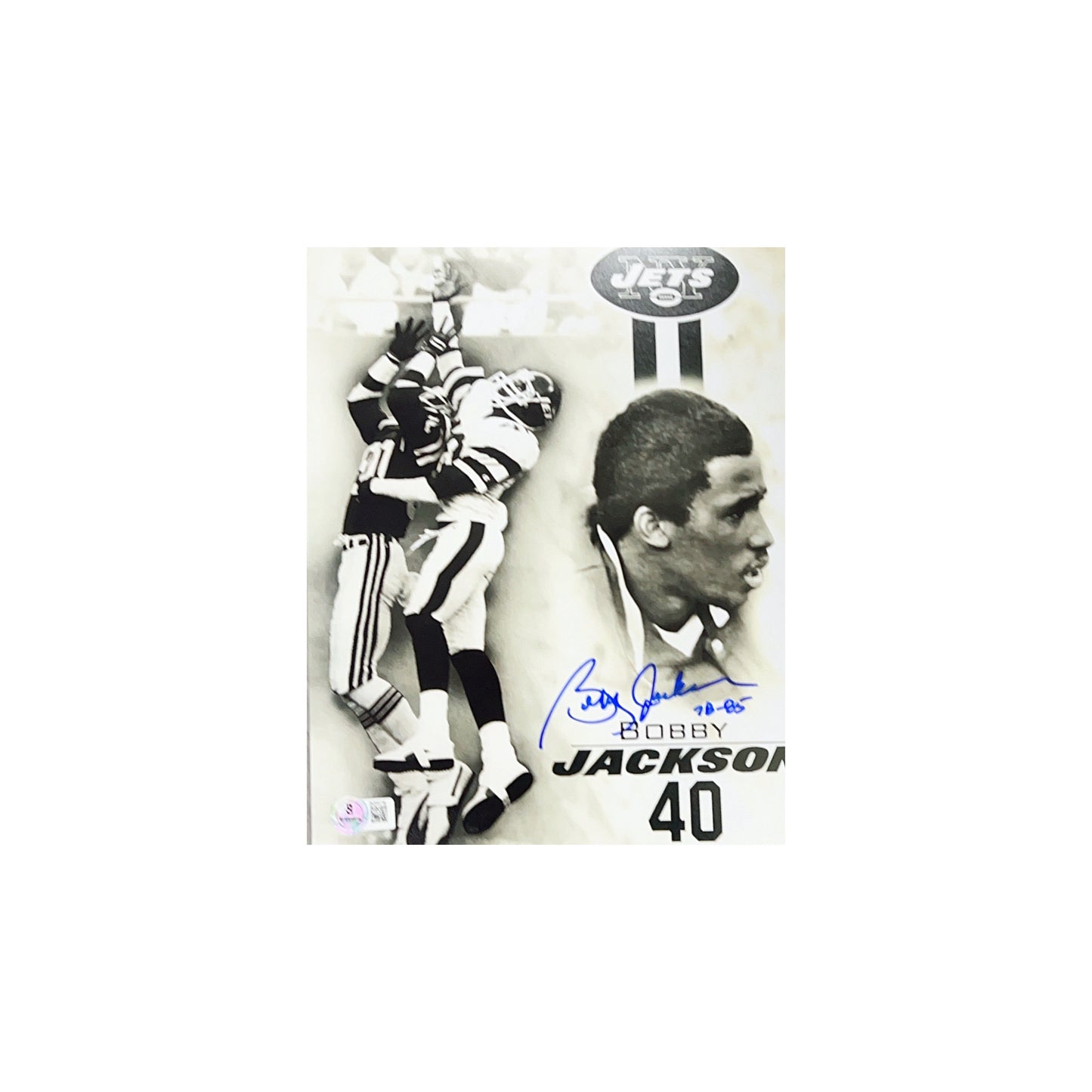 Bobby Jackson Autographed New York Jets Edit 8x10 Beckett