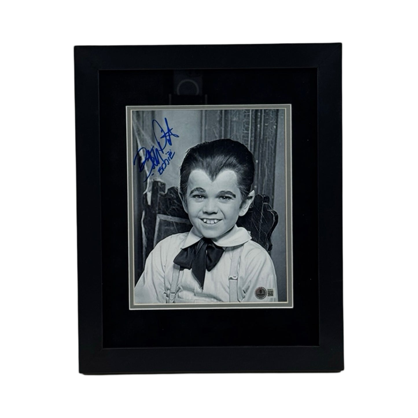 Butch Patrick Autographed The Munsters Headshot Framed 8x10 "Eddie" Inscription Beckett