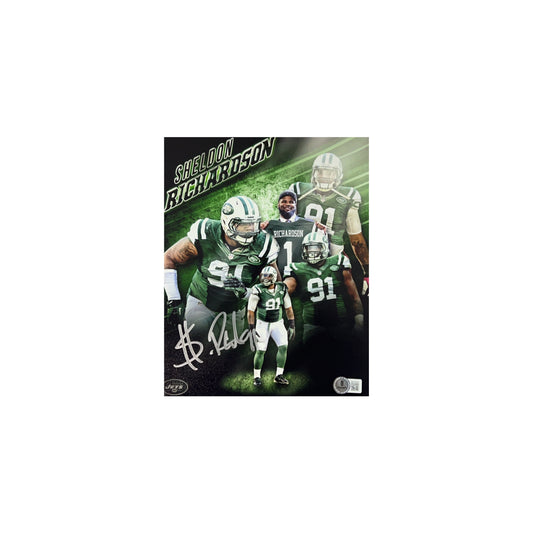 Sheldon Richardson Autographed New York Jets Edit 8x10 Beckett