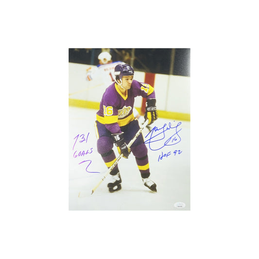 Marcel Dionne Autographed Los Angeles Kings 11x14 "731 Goals & HOF 92" Inscription JSA