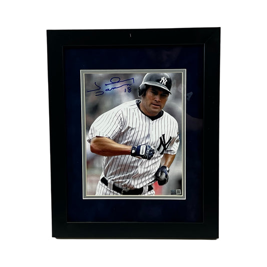 Johnny Damon Autographed New York Yankees Framed 8x10 Steiner CX