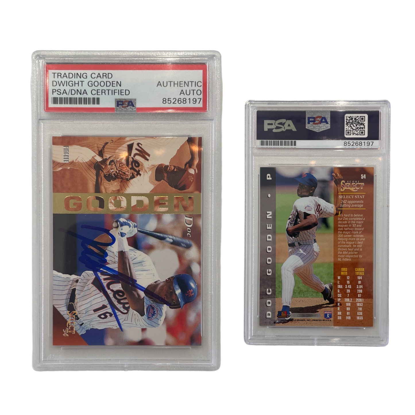 1994 Doc Gooden Pinnacle Score Select #54 PSA Auto Authentic