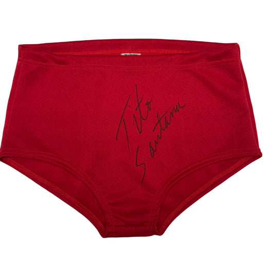 Tito Santana Autographed WWE WWF Red Trunks Beckett