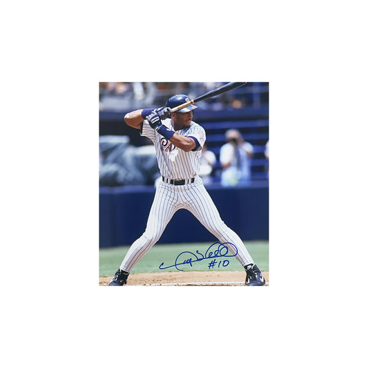 Gary Sheffield Autographed San Diego Padres Vertical 11x14 JSA