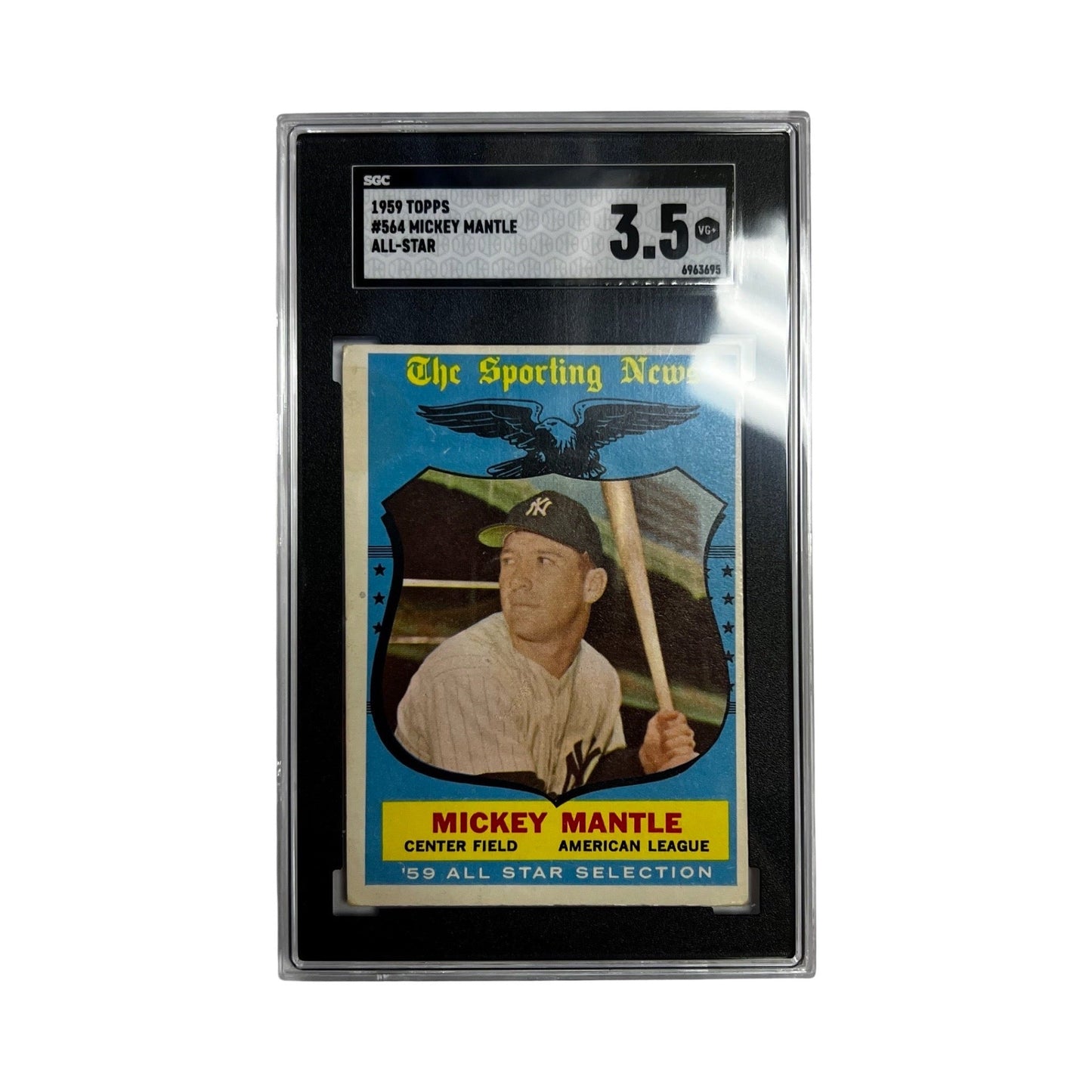 1959 Topps #564 Mickey Mantle All-Star SGC 3.5 VG+