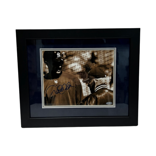 Derek Jeter Autographed New York Yankees With Yogi Berra 8x10 Steiner - Framed