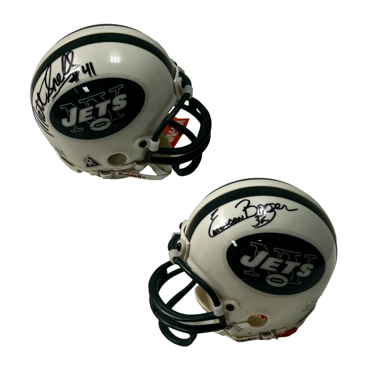 Emerson Boozer & Matt Snell Autographed New York Jets Speed Mini Helmet Beckett
