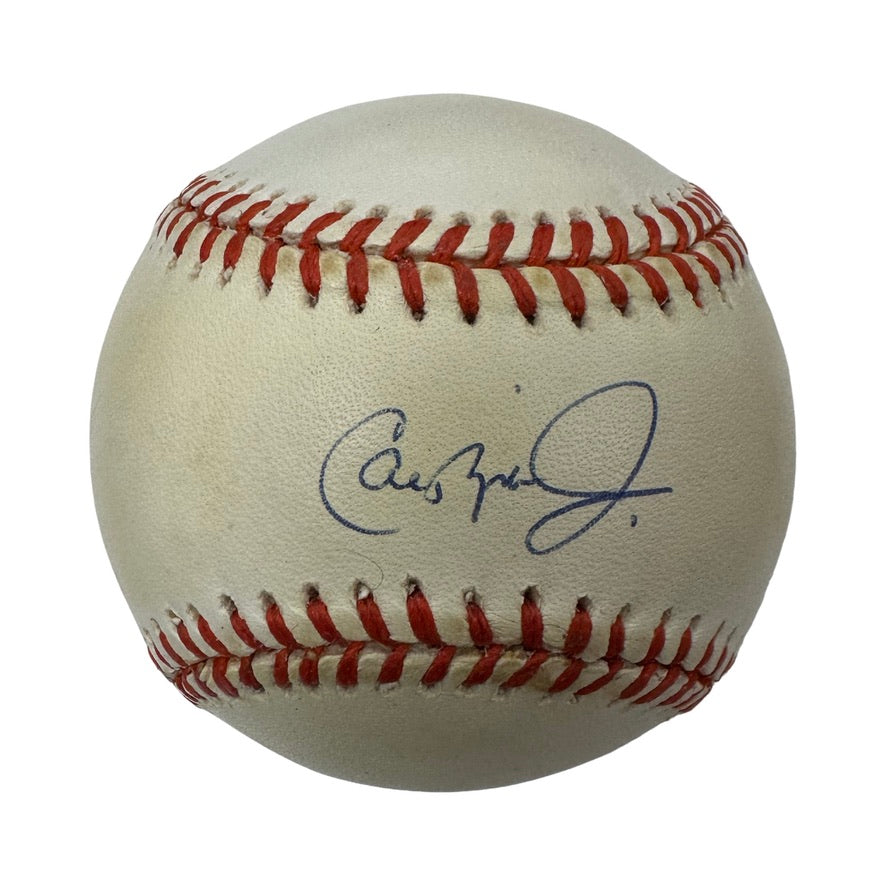 Cal Ripken Jr Autographed Baltimore Orioles Retirement Logo ONLB JSA COA