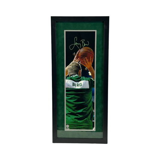 Larry Bird Autographed Boston Celtics 8x26 Framed Steiner LB COA