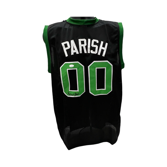 Robert Parish Autographed Boston Celtics Black Jersey Jersey JSA