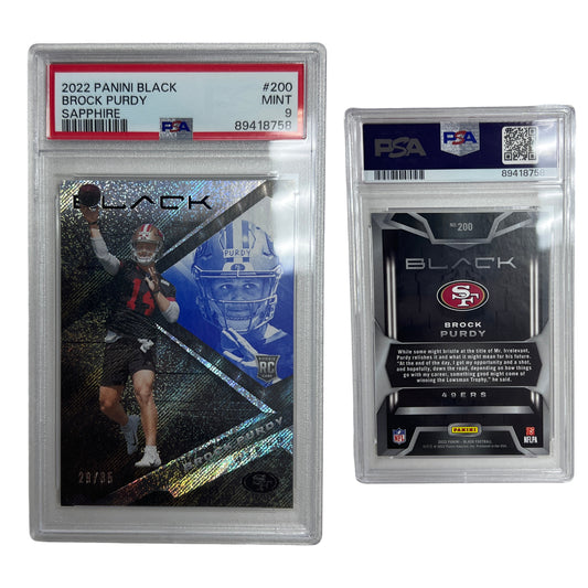 2022 Brock Purdy Panini Sapphire /35 #200 PSA MINT 9