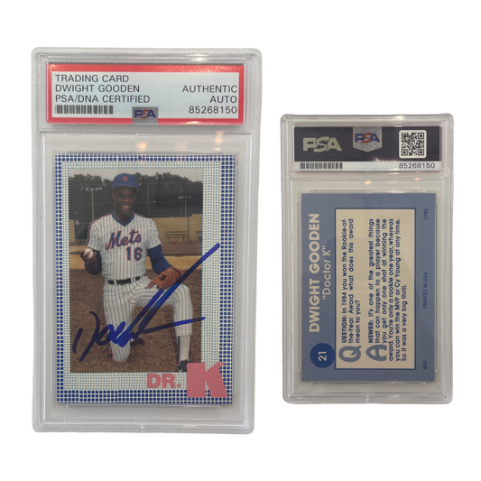 1985 Dwight Doc Gooden Renata Galasso Dwight Gooden Dr.K #21 PSA Auto Authentic