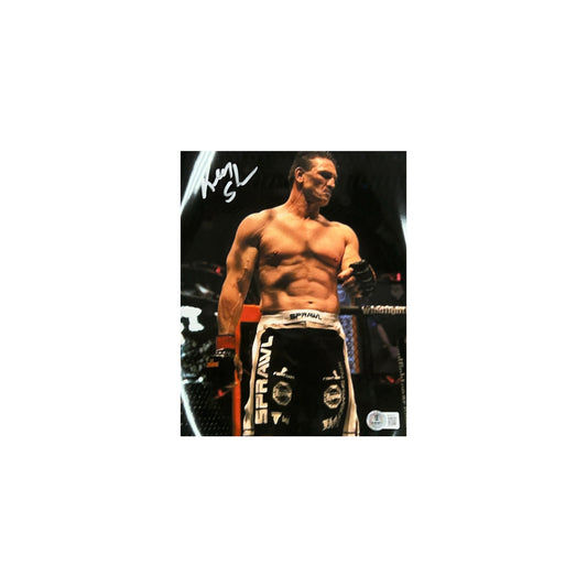 Ken Shamrock Autographed UFC Entrance 8x10 Beckett