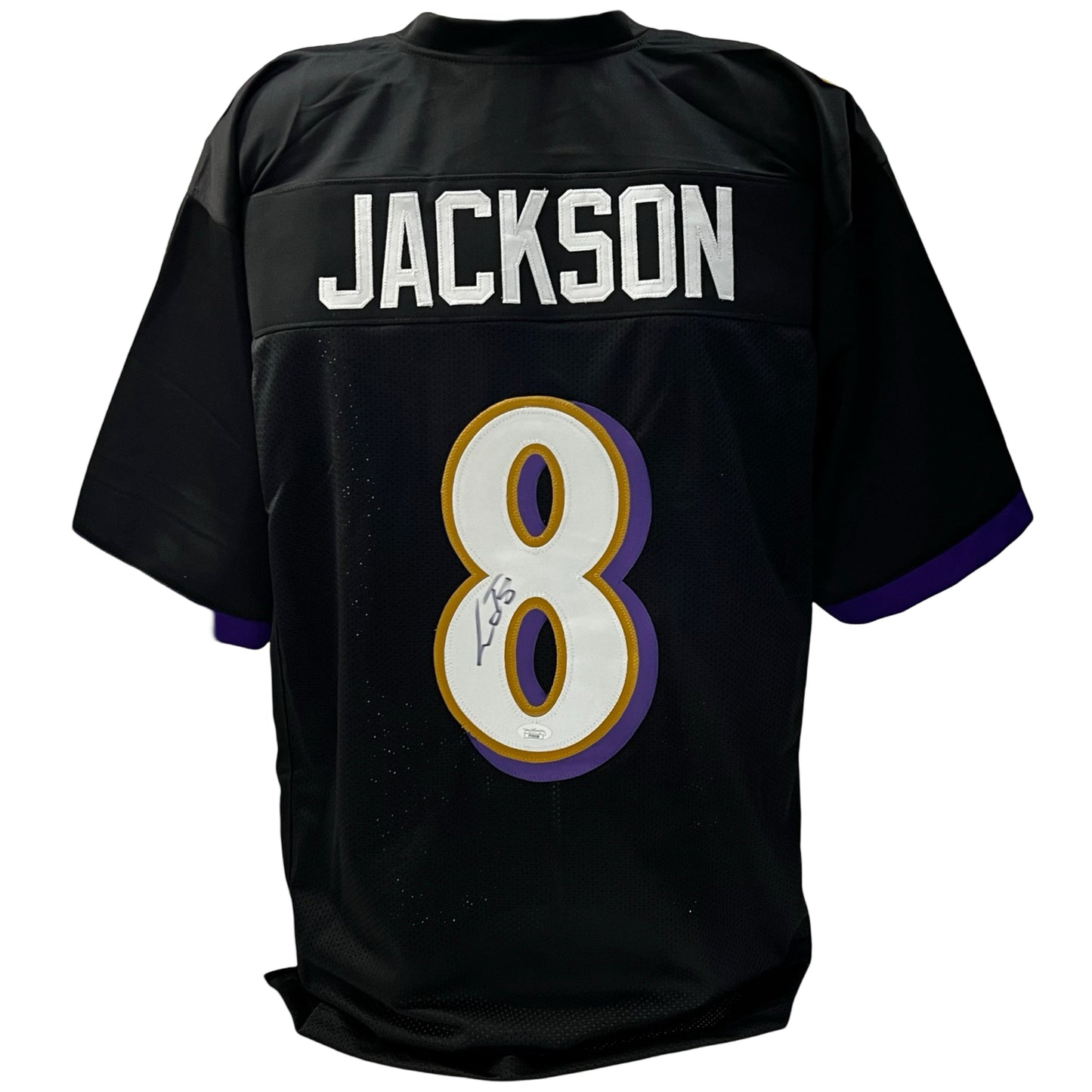 Lamar Jackson Autographed Baltimore Ravens Black Jersey JSA