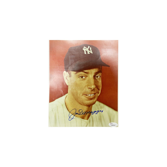 Joe DiMaggio Autographed New York Yankees Headshot 8x10 JSA