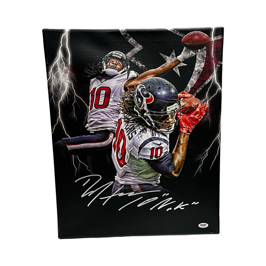 Deandre Hopkins Autographed Houston Texans 16x20 Canvas PSA