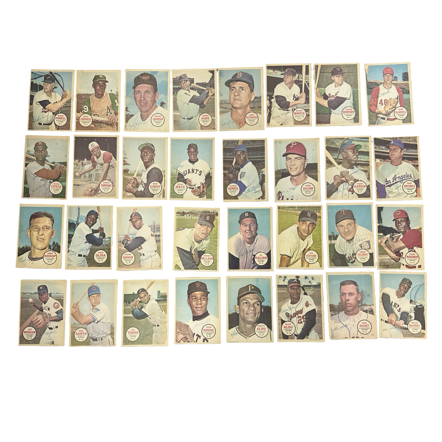 1967 MLB Topps Pin Ups Full Card Set Collection Lot