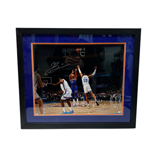 Jalen Brunson Autographed New York Knicks Shooting 16x20 Steiner CX - Framed