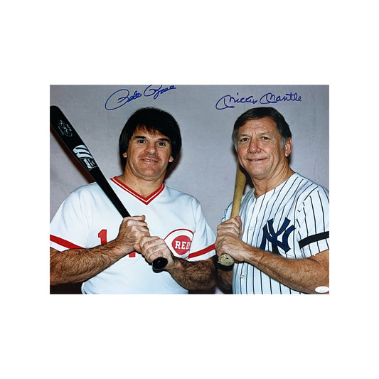 Mickey Mantle & Pete Rose Autographed 16x20 JSA