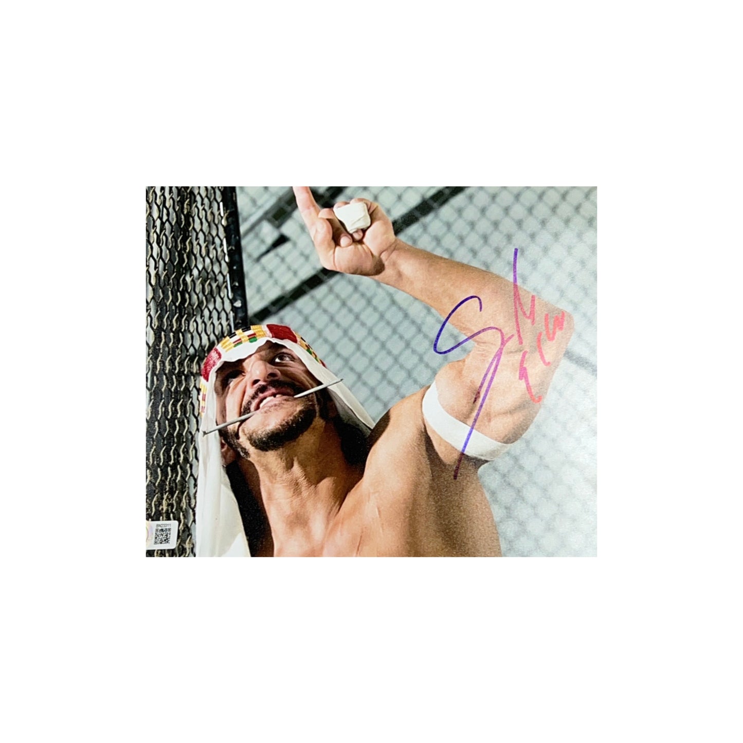 Sabu Autographed WWE ECW Finger Point 11x14 Beckett