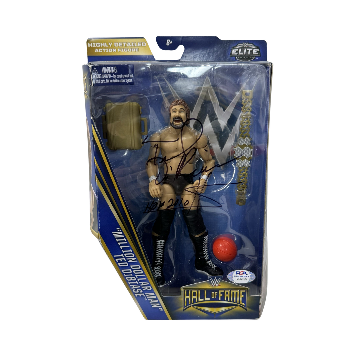 Ted DiBiasi Autographed WWE Hall of Fame Action Figure "HOF 2010" Inscription PSA