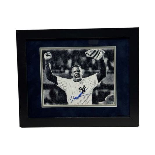 Doc Gooden Autographed New York Yankees No Hitter Edit B&W 8x10 Steiner CX - Framed