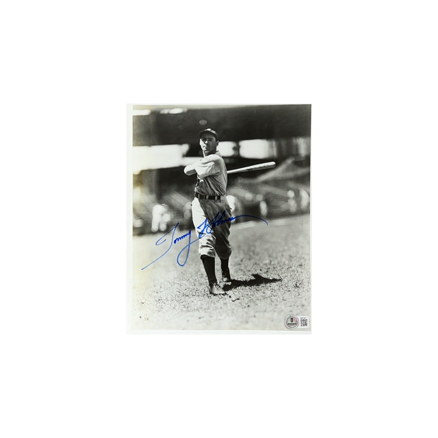 Tommy Holmes Autographed Boston Braves 8x10 Beckett