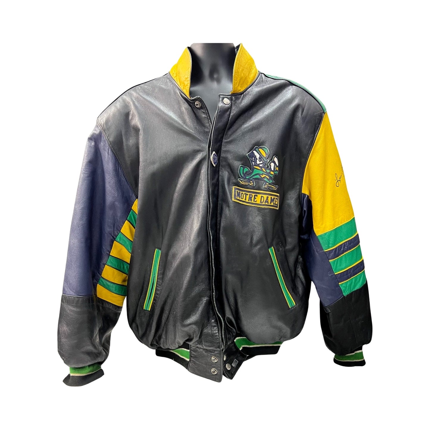 Lou Holtz Autographed Notre Dame Fighting Irish Vintage Coat Steiner CX