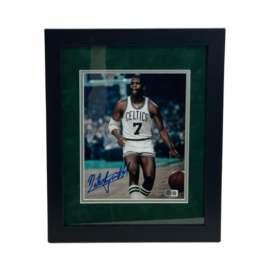 Nate Archibald Autographed Boston Celtics Framed Color 8x10 Beckett