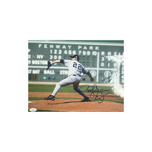 Roger Clemens Autographed New York Yankees Fenway Horizontal 11x14 "CY 7" Inscription JSA