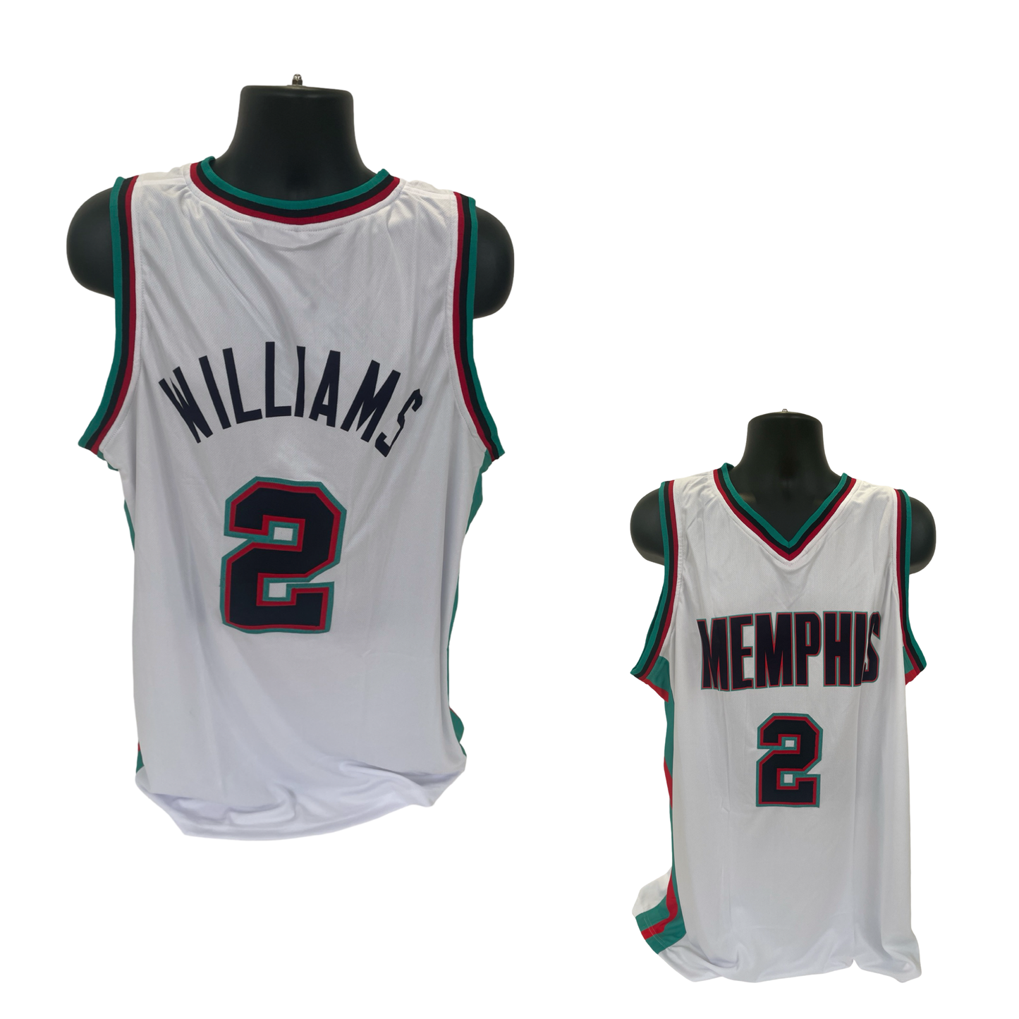 Jason Williams Unsigned Memphis Grizzlies White Custom Jersey Size XL