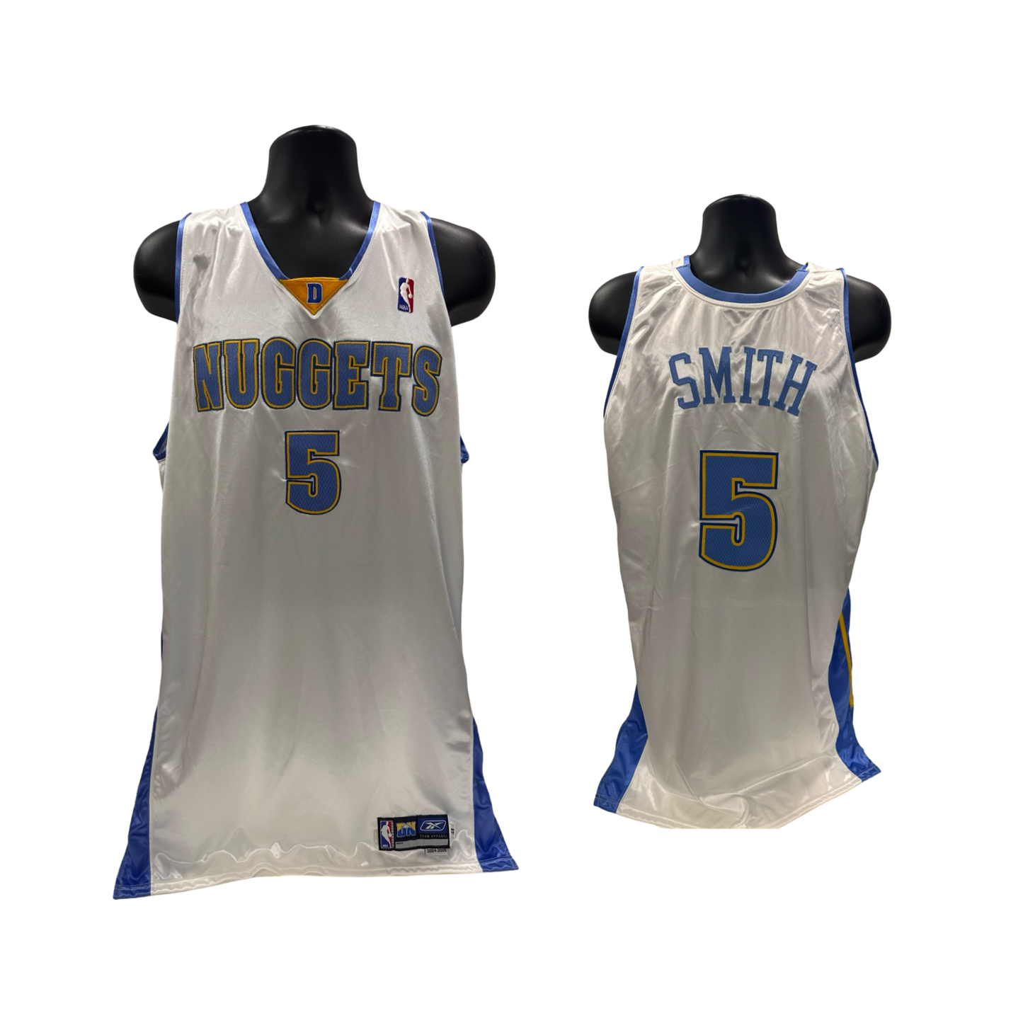 J.R. Smith Game Used NBA 2004/05 Style Denver Nuggets White Jersey