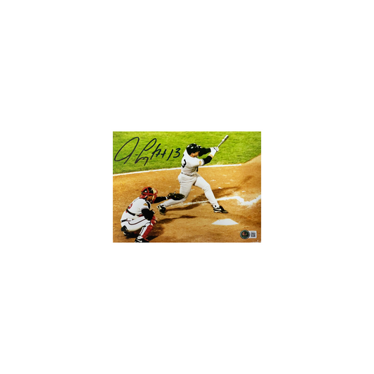 Jim Leyritz Autographed New York Yankees After-Swing 8x10 Beckett