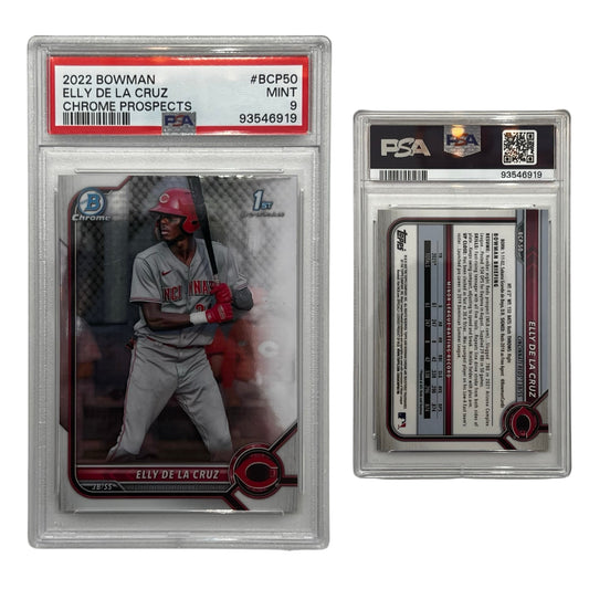2022 Elly De La Cruz Bowman Chrome Prospects #BCP50 PSA MINT 9