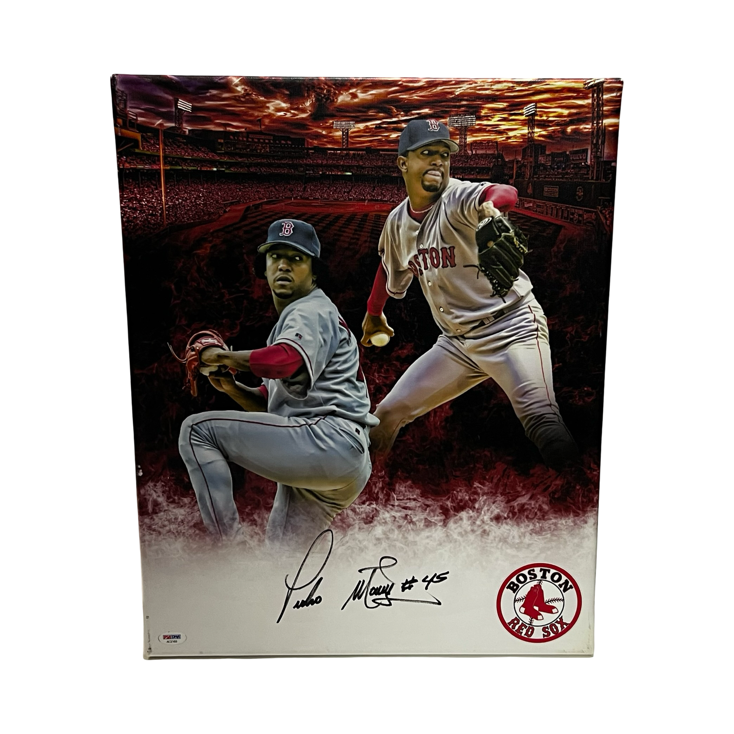 Pedro Martinez Autographed Boston Red Sox White 16x20 PSA