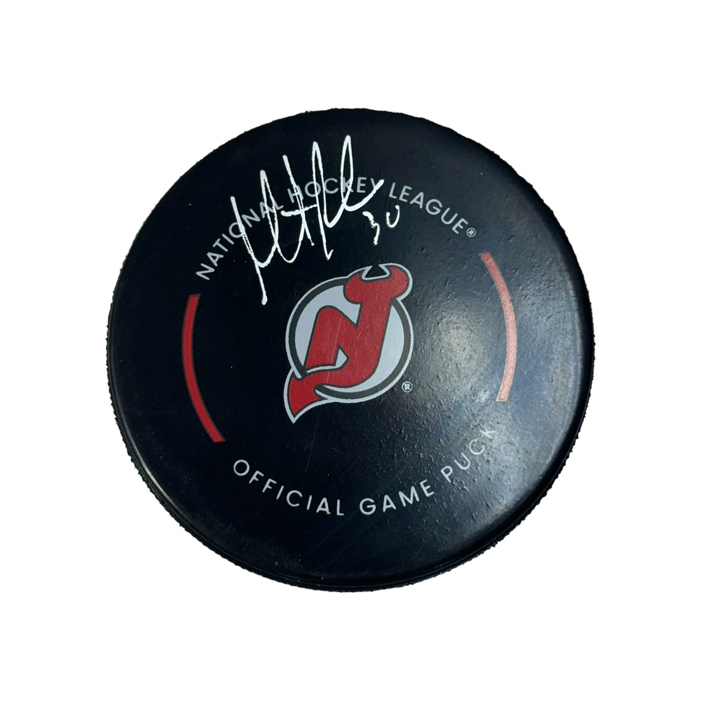 Martin Brodeur Autographed New Jersey Devils Official Game Puck JSA