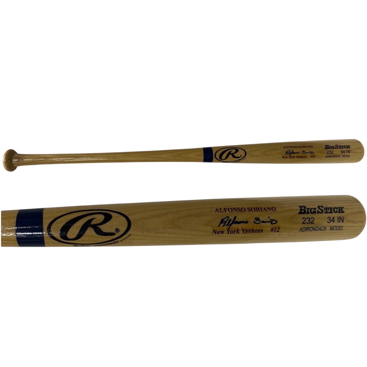 Alfonso Soriano Autographed New York Yankees Rawlings Big Stick Beckett
