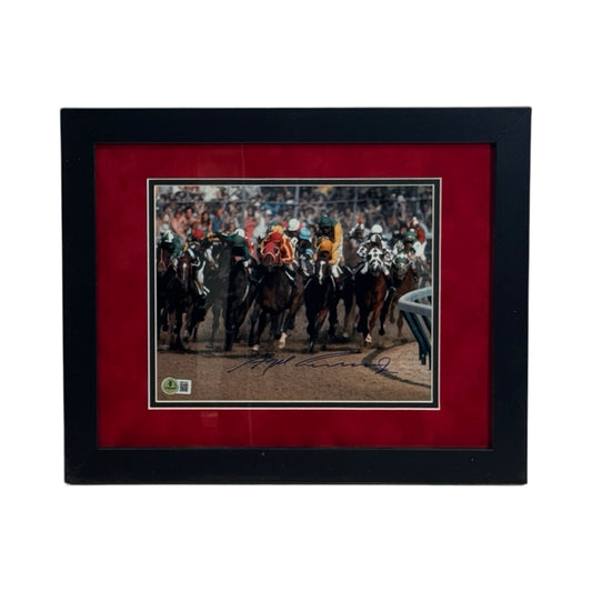 Angel Cordero Autographed Side View Framed 8x10 Beckett