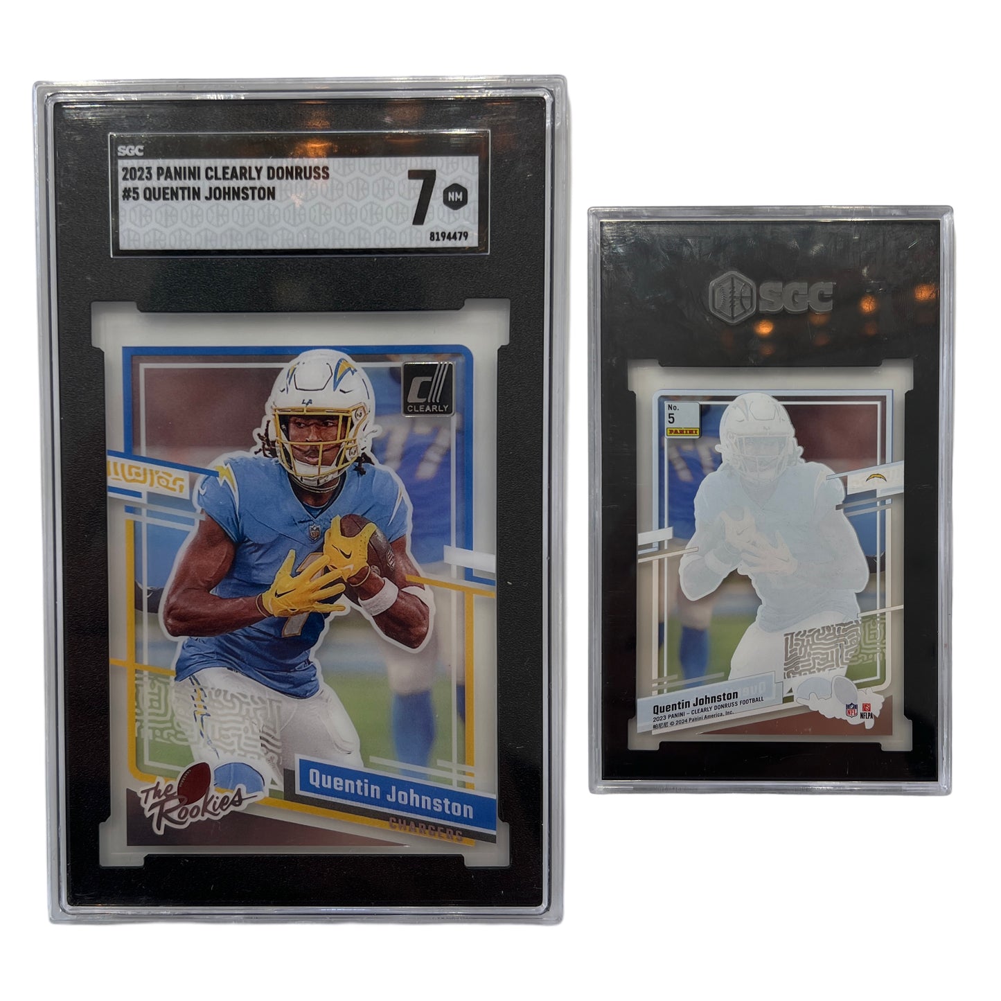 2023 Quentin Johnston Panini Clearly Donruss The Rookies #5 SGC 7 NM