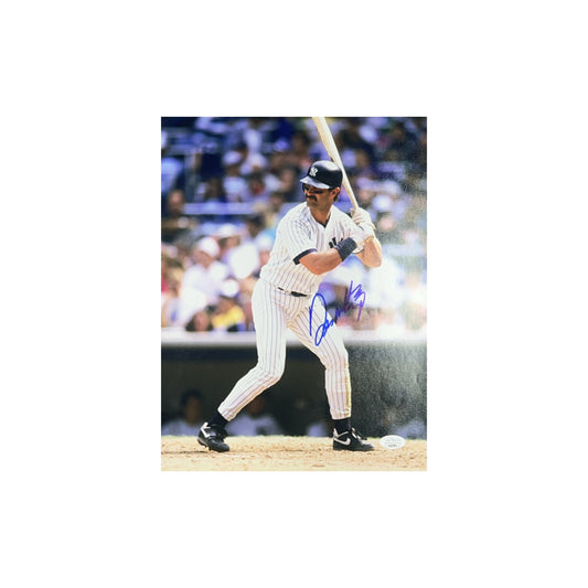 Don Mattingly Autographed New York Yankees Vertical At Bat 11x14 JSA