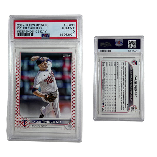 2022 Topps Update Caleb Thielbar Independance Day /76 #US191 PSA GEM MT 10
