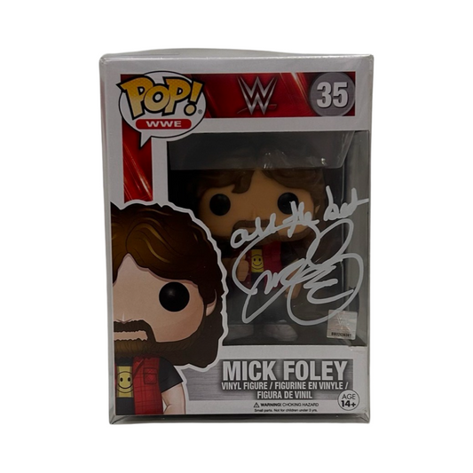 Mick Foley Autographed WWE Funko Pop "All The Best" Inscription Beckett
