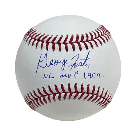 George Foster Autographed Cincinatti Reds OMLB "NL MVP 1977" Inscription JSA