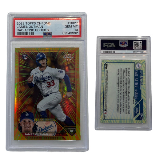 2023 James Outman Topps Chrome Radiating Rookies #RR27 PSA GEM MT 10
