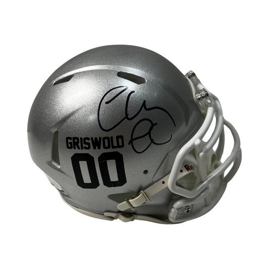 Chevy Chase Autographed National Lampoon's Christmas Vacation Mini Helmet JSA