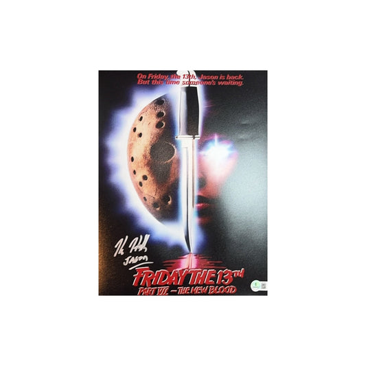 Kane Hodder Autographed Jason Friday the 13th 11x14 Jason Inscription Beckett