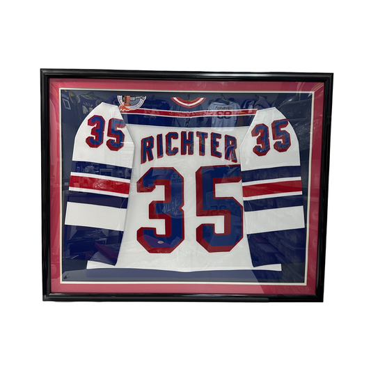 Mike Richter Autographed Framed New York Rangers Authentic Jersey Steiner